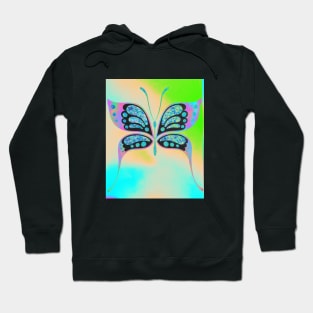 Glitter and Neon Butterfly Hoodie